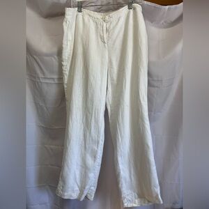 Kim Rogers White Linen Pants